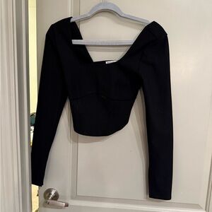 Abercrombie Corset Black Long Sleeve